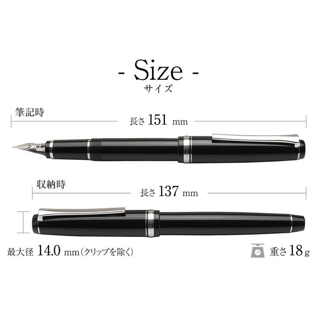 PILOT（パイロット） 万年筆 名入れ エラボー 樹脂軸 ブラック