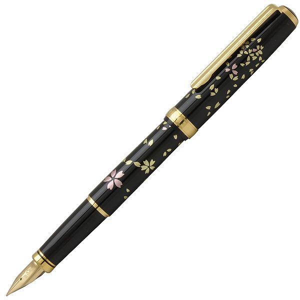 プラチナ万年筆 - 筆 金沢箔筆 桜ブリザード PTL-20000H-52 PLATINUM 差し上げ物 差し上げ物 爆買 18金 18K