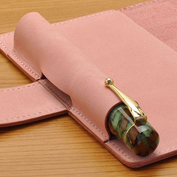 Pentペント by ケイシイズ パピルス ノートカバー ヌバック ピンク