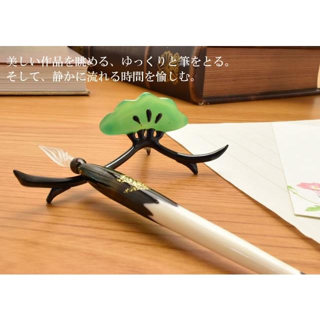 池原 敬 ガラスペン＋ペン置きセット ツル/松 TSURU-SET ガラスペン ペン置き セット 日本製 池原 敬 ツル松 TSURU-SET