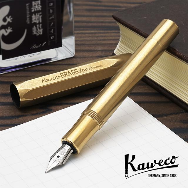 Kaweco（カヴェコ） 万年筆 名入れ ブラススポーツ BRFP-BR プレゼント