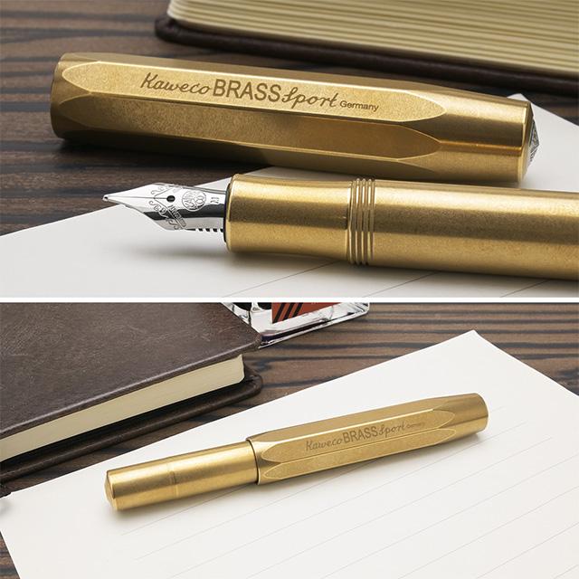 Kaweco（カヴェコ） 万年筆 名入れ ブラススポーツ BRFP-BR プレゼント