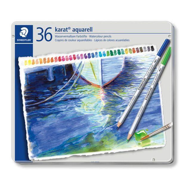 ステッドラー Staedtler 水彩色鉛筆 カラト アクェレル 36色 缶入 125m36 高級 プレゼント おすすめ プロ 大人の塗り絵 色塗り 塗り絵 画材 水性 3132 万年筆 ボールペンのペンハウス 通販 Yahoo ショッピング
