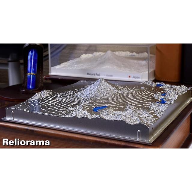 模型 富士山 レリオラマ スイス製精密山岳模型 2510-S シルバー