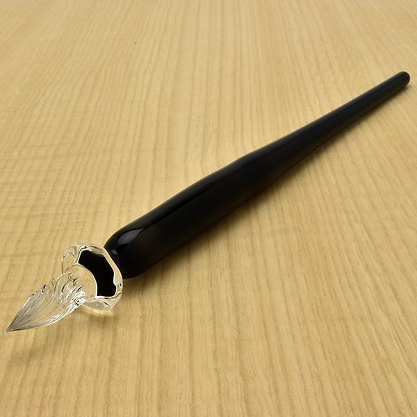 ガラスペン 日本製 ガラス工房 まつぼっくり 色管モノクローム 黒磁 こくじ skmono-kokuji あすつく プレゼント ギフト 母の日 爆買