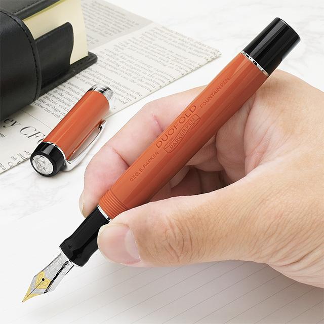 値下げ可能 パーカー デュオフォールド ビッグレッド CT F 細字 デュオフォールド 万年筆 パーカー クラシック ビッグレッドCT