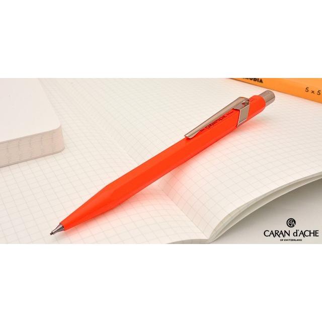 シャーペン カランダッシュ 名入れ 0.7mm 849クラシックライン 0844-030 蛍光オレンジ CARAND'ACHE 父の日｜penworld｜04