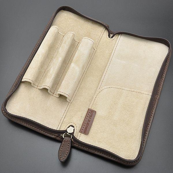 PILOT（パイロット） ペンケース 筆箱 革 ペンサンブル 3本差し