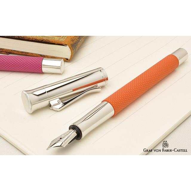 ファーバーカステル 万年筆 ギロシェ バーントオレンジ 14522 FABER