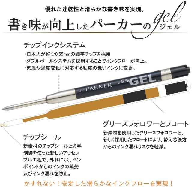 ボールペン 替芯 パーカー PARKER ジェルペン替芯 1本入り 2020762 母の日｜penworld｜02