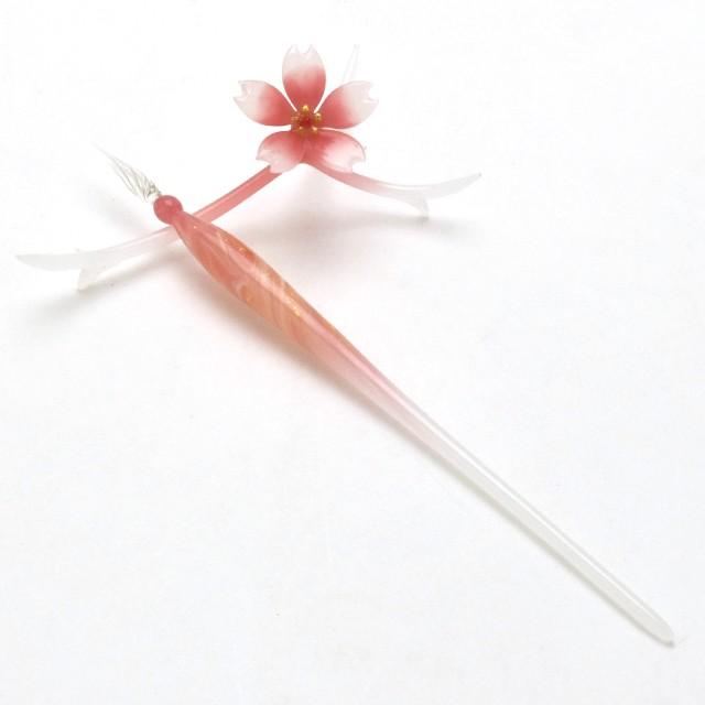 ガラスペン ペン置き セット 日本製 Pent ペント 池原 敬 桜 あすつく