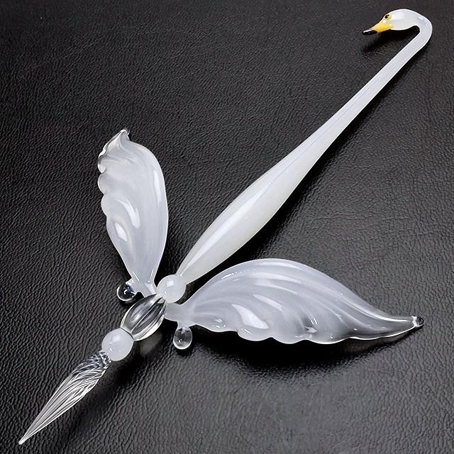 ガラスペンペン置き セット 日本製 池原 敬 白鳥 SWAN-SET あすつく プレゼント ギフト 母の日 爆買の画像