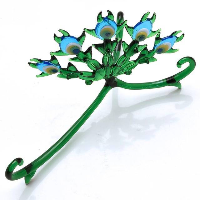 ガラスペン ペン置き セット 日本製 池原 敬 孔雀 PEACOCK-SET あす