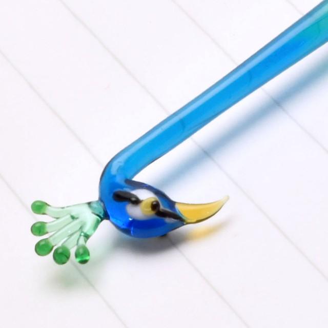 ガラスペン 池原敬 デザイン ペン置きセット 孔雀 PEACOCK ハンドメイド ガラスペン ペン置き セット 日本製 池原 敬 孔雀 PEACOCK-SET あす