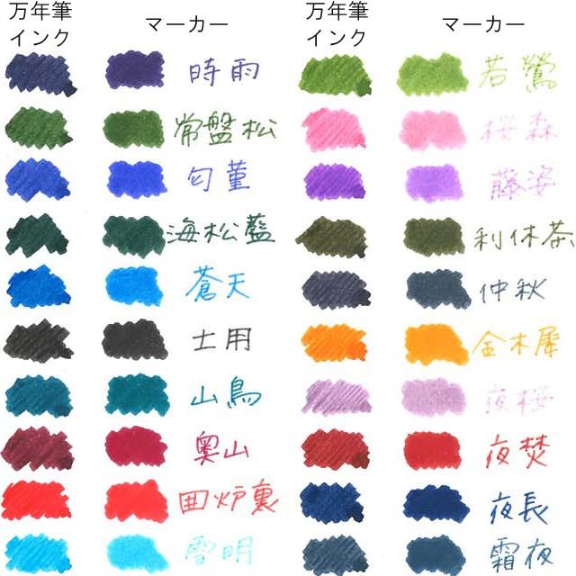 セーラー万年筆 マーカー 四季織 マーキングペン 20色セット 25-5400 