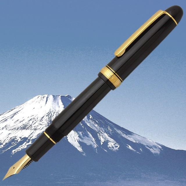 プラチナ万年筆 万年筆 ＃3776 センチュリー ブラックインブラック PNB