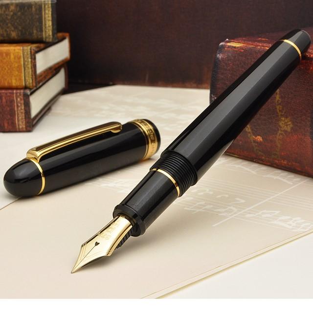 プラチナ万年筆 万年筆 ＃3776 センチュリー ブラックインブラック PNB