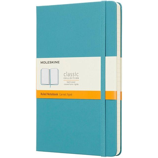 MOLESKINEモレスキン ノート リーフブルー クラシック ラージサイズ 横罫 QP060B35 5180313 あすつく母の日｜penworld