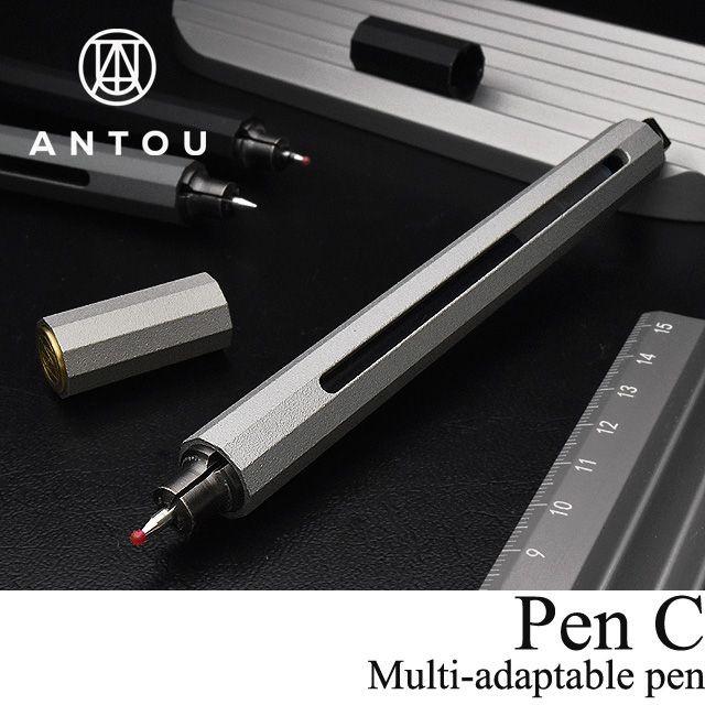 ボールペン ANTOUアントウ C マルチ アダプタブルペン シルバー