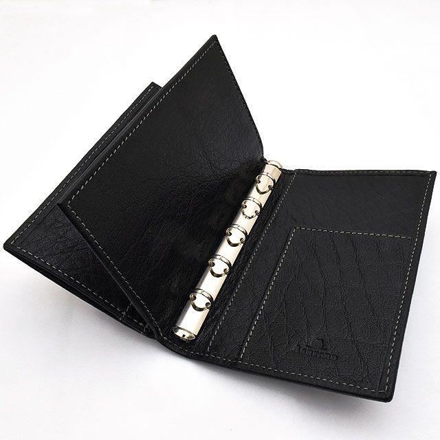 システム手帳 Ashford アシュフォード ディープ Micro5 8mm 名刺入れ ブラック 女性 高級 人気 再再販 ブランド プレゼント 2101 011 男性 おすすめ