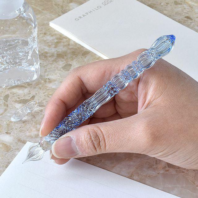 ガラスペン 日本製 パラグラス paraglass Royal glass pen アクア 硝子