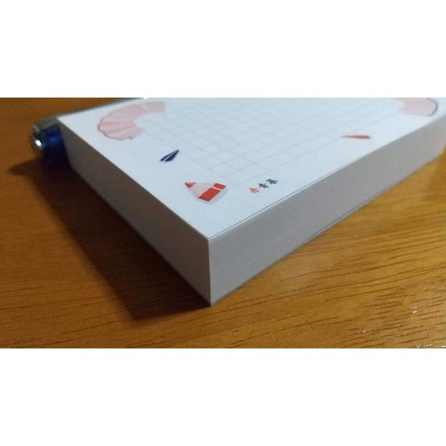 あたぼうステーショナリー 飾り原稿用紙メモ 赤青纂 GKM0016