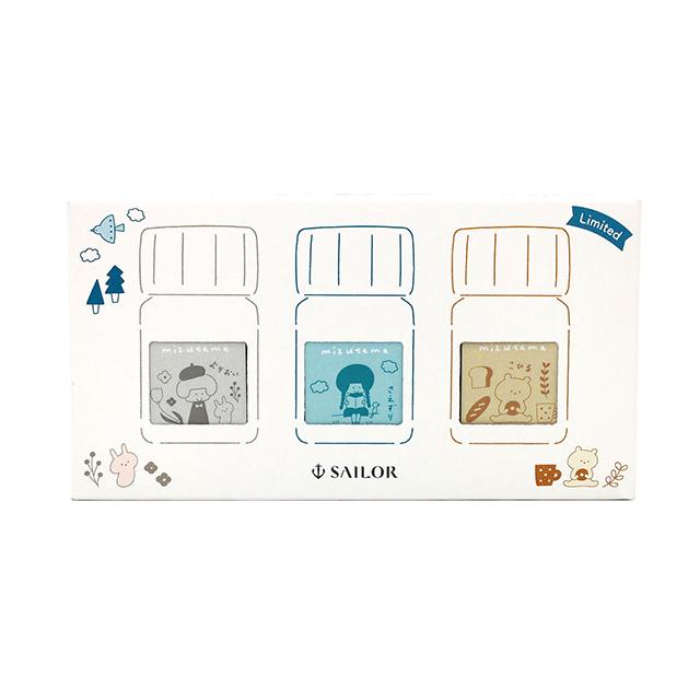 ボトルインク セーラー万年筆 10×3 mizutama 10ml 3色セット 13-3600-001 数量設定 プレゼント 敬老の日 ギフト 爆買 | セーラー万年筆 | 01