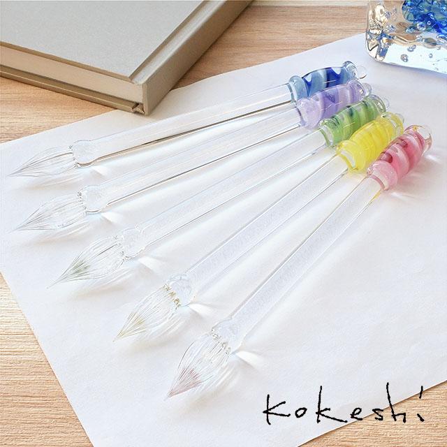 ガラスペン コケシ リボンケーン Drops Kokeshi あすつく ガラス 硝子