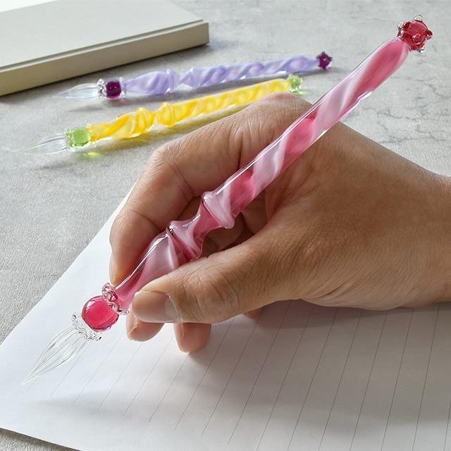 ガラスペン 日本製 Kokeshi コケシ リボンケーン Lollipop Long ガラスペン 日本製 Kokeshi コケシ リボンケーン Lollipop Long