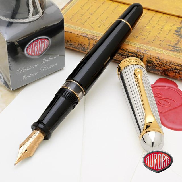 88 AURORAアウロラ 万年筆 オタントット ソリッドシルバーキャップ 803