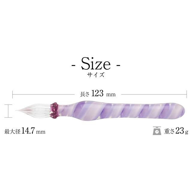 ガラスペン コケシ リボンケーン Lollipop Short Kokeshi あすつく