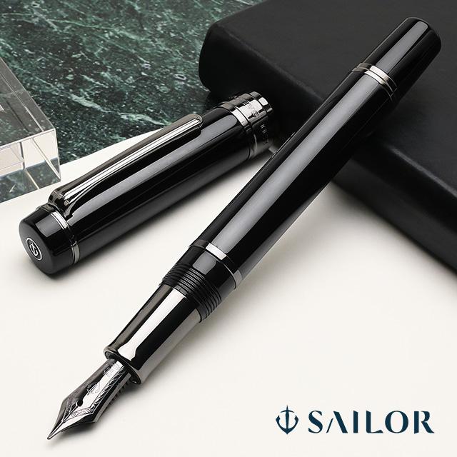 万年筆  セーラー万年筆 シリント ブラックステンレス CYLINT SAILOR プレゼント 敬老の日 ギフト 爆買 21金 21K | セーラー万年筆