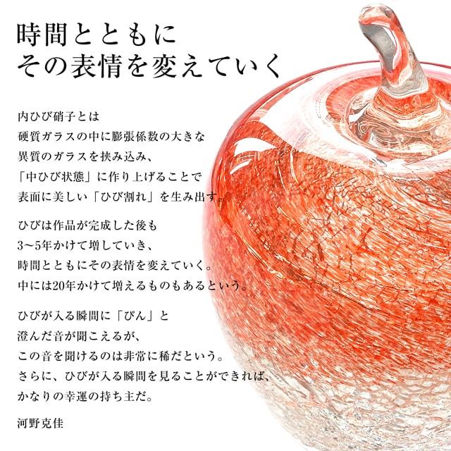 ペーパーウェイト Pent ペント アートファクトリー 内ひび硝子 ガラス