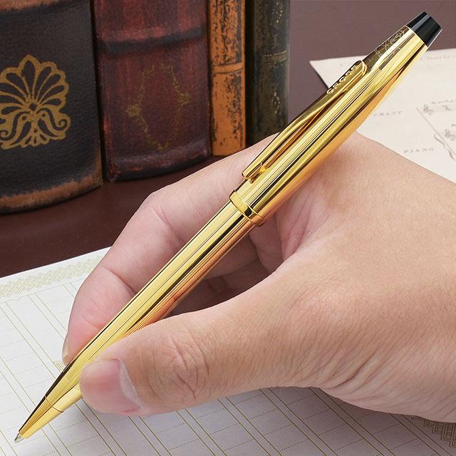 センチュリーII ボールペン 名入れ クロス 23金ゴールドプレート