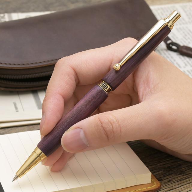 シャーペン 金井工房 スリムストレート パープルハート 0.5mm シャープ