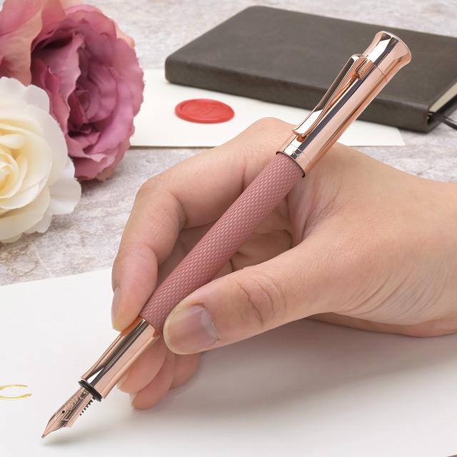 ファーバーカステル 万年筆 伯爵コレクション ギロシェ ローズ 名入れ