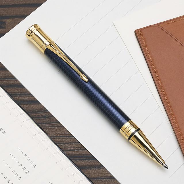 デュオフォールド ボールペン パーカー プレステージ ブルーシェブロン