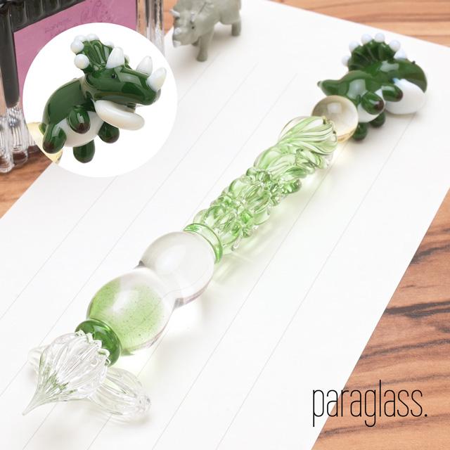 パラグラス　ガラスペン　アニマルシリーズ　トリケラトプス ガラスペン パラグラス paraglass animal glass pen トリケラトプス