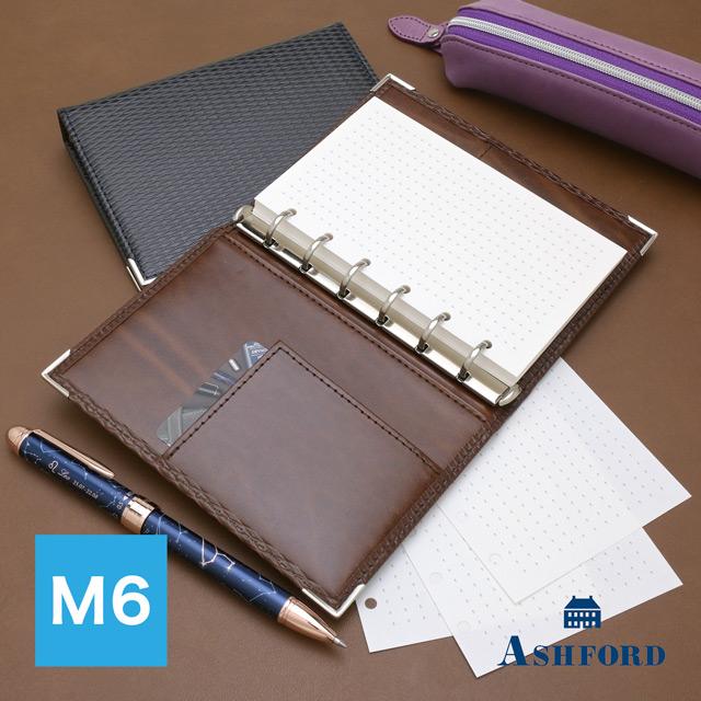 ASHFORD（アシュフォード） システム手帳 M6 牛革 ダイヤモンド