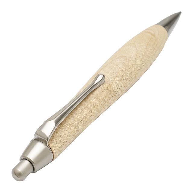 シャーペン 木軸 0.5mm 楓ちぢみ杢 カーリーメイプル Pent