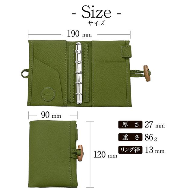 ASHFORD（アシュフォード） システム手帳 M5 牛革 抹茶 MICRO5 13mm