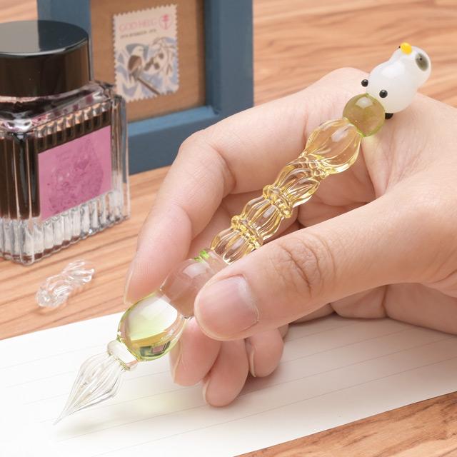 新品未使用　paraglass パラグラス　ガラスペン　クマ ガラスペン パラグラス animal glass pen しまえなが 子ども paraglass