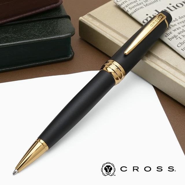 ボールペン 名入れ クロス ベイリー マットブラック＆ゴールド NAT0452-24 CROSS プレゼント クリスマス ギフト 爆買 替芯付き | ベイリー(CROSS)