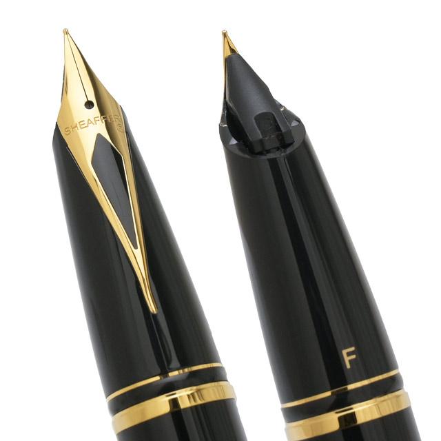 遺品整理‼️ 14Kなど万年筆 3本セット‼️ SHEAFFER（シェーファー） 万年筆 名入れ レガシー ブラック＆クローム