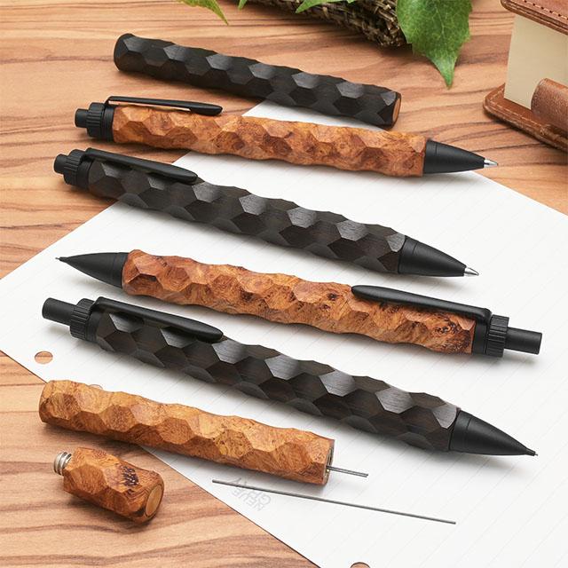 木軸 シャー芯ケース カームウッドワークス 輪廻 六角 Calm Wood Works