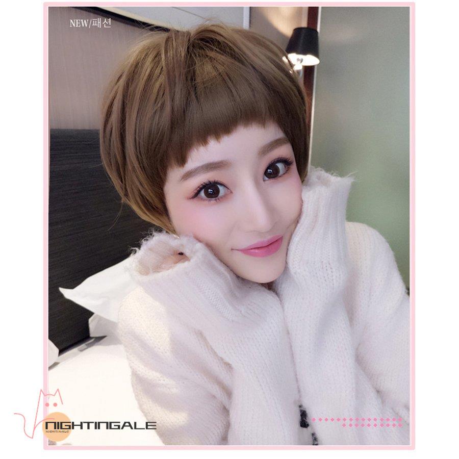 ウイッグ ショートボブ フルウィッグ ザクザク前髪 自然 耐熱 エクステ つけ毛 ショート ボブ コスプレ グラデーション かつら 小顔 レディース 5color ウィッグ エクステンション カラー ブラウン Cvhub4africa Com