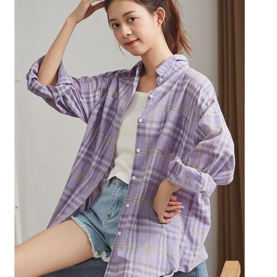 ブラウスレディース チェック柄 長袖ブラウス カジュアル オフィス 長袖シャツ きれいめ 春夏秋 トップス おしゃれ 大きいサイズ コーデ 韓国風 通勤 Ol 魅了