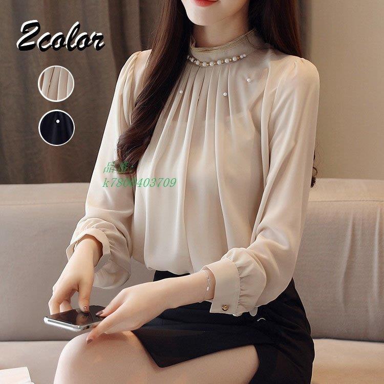 激安直営店 ブラウス レディース きれいめ 40代 春秋 上品 ボトルネック シフォンブラウス トップス 韓国風 シャツ プリーツ Tシャツ 大きいサイズ オシャレ 長袖 Iqads Com Au