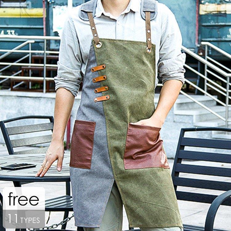 エプロン ワークエプロン ガーデニングエプロン 大きいサイズ おしゃれ カフェエプロン 作業服 作業着 レディース メンズ 農作業 北欧ナチュラル Ait18 86 Off