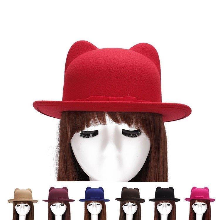 レディースファッション ソフトパープル 耳 リボン付き フェルト帽 カンカン帽 シンプル 無地 つば広帽 つば広ハット レディース 帽子 ぼうし 秋冬 5nt1zi4u6n Usefulbulk Com